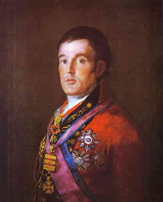 Francisco Jose de Goya Portrait of the Duke of Wellington. France oil painting art